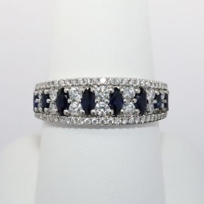 Picture of 14k White Gold Sapphire & Diamond Ring 