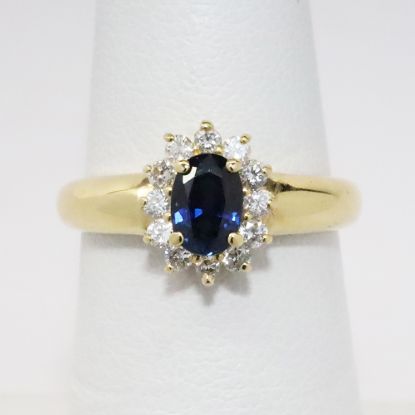 Picture of 18k Yellow Gold Sapphire & Diamond Ring 