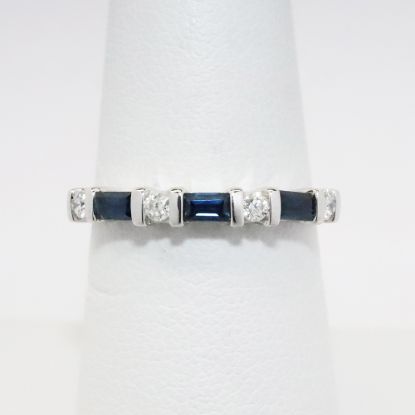 Picture of 14k White Gold Sapphire & Diamond Ring 