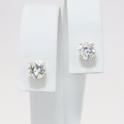 Picture of 14k Yellow Gold 1.55CTW Diamond Solitaire Studs 