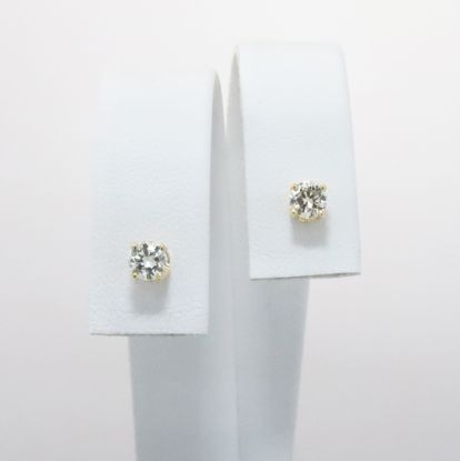 Picture of 14k Yellow Gold .50CTW Diamond Solitaire Studs 