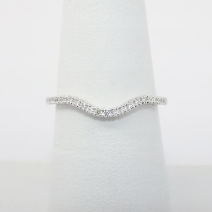 Picture of 14k White Gold Curved Diamond Band 