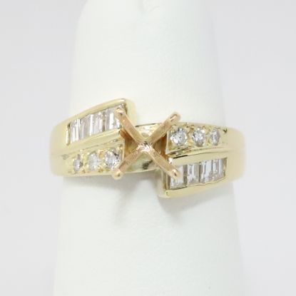 Picture of 14k Yellow Gold Diamond Semi-mount Ring