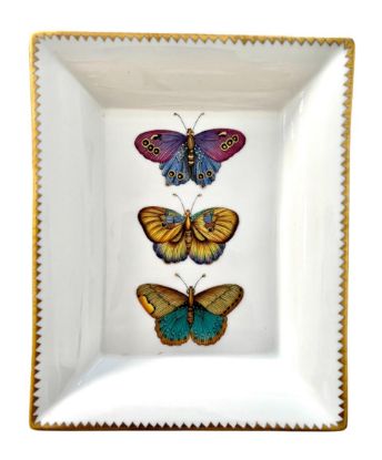 Picture of Anna Weatherley Porcelain Exotic Butterflies Vide Poche Tray