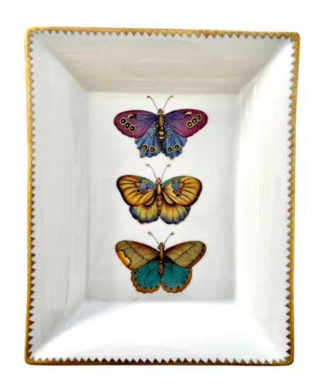 Picture of Anna Weatherley Porcelain Exotic Butterflies Vide Poche Tray
