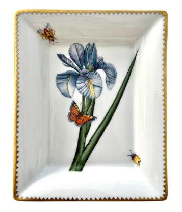 Picture of Anna Weatherley Porcelain Blue Iris Vide Poche Tray