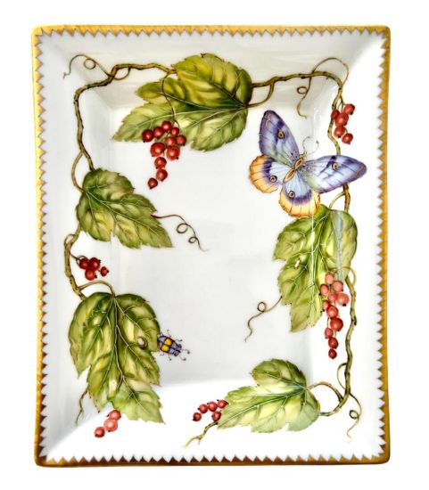 Picture of Anna Weatherley Porcelain Red Berries Vide Poche Tray
