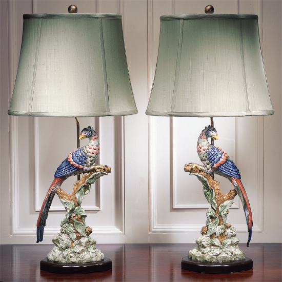 Picture of Mottahedeh Pair of Brighton Pavilion Bird Lamps