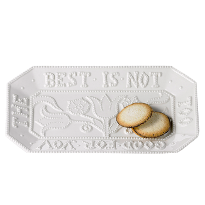 Picture of Mottahedeh Creamware 'The Best is Not Too Good for You' Embossed Tray