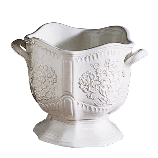 Picture of Mottahedeh Creamware 'Chinese Export' Round Embossed Cachepot