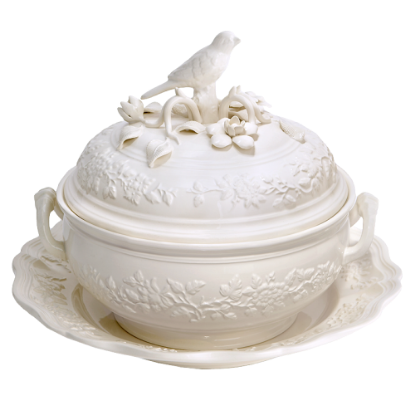 Picture of Mottahedeh Creamware Decorative Bird Tureen & Stand