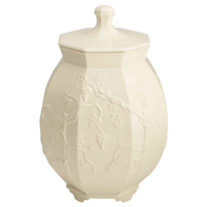 Picture of Mottahedeh Creamware Footed Octagonal Urn with Cover