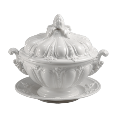 Picture of Mottahedeh Creamware Decorative Artichoke Tureen & Stand