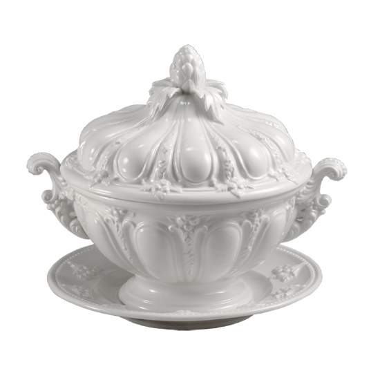 Picture of Mottahedeh Creamware Decorative Artichoke Tureen & Stand