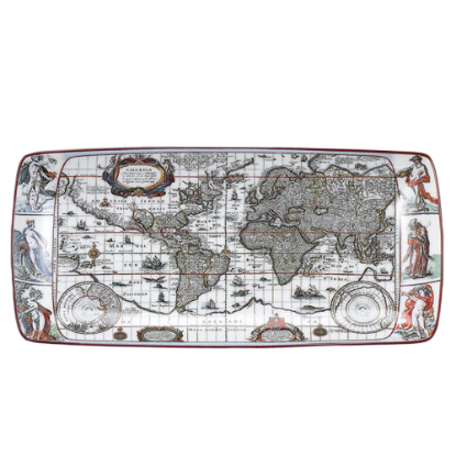 Picture of Mottahedeh Blaeu Mercator Map Small Tray