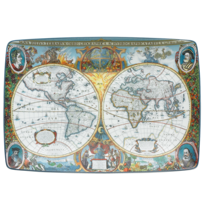 Picture of Mottahedeh Hondius Map Large Tray