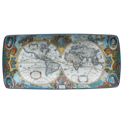Picture of Mottahedeh Hondius Map Small Tray