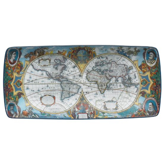 Picture of Mottahedeh Hondius Map Small Tray