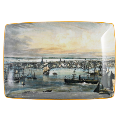 Picture of Mottahedeh New York Harbor Ca. 1855 Large Tray