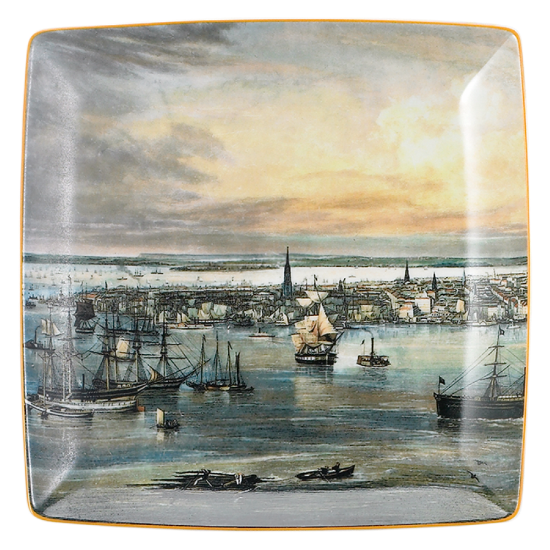 Picture of Mottahedeh New York Harbor Ca. 1855 Square Tray