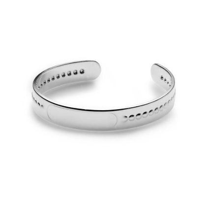 Picture of Empire Engravable Beaded Sterling Silver Baby Bracelet