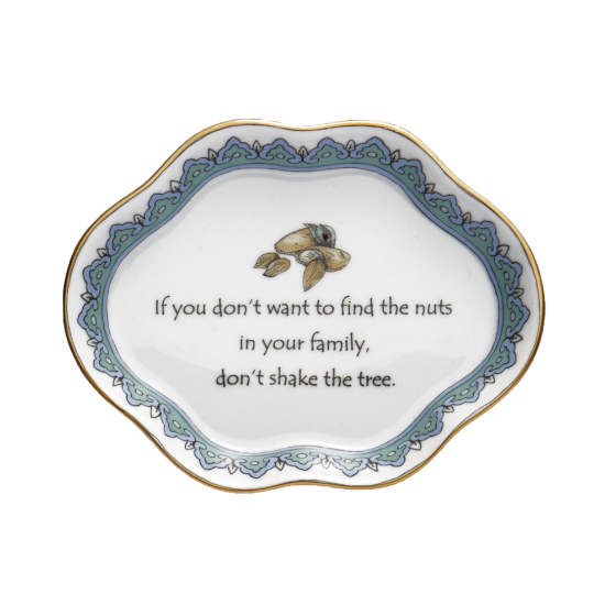 Picture of Mottahedeh 'If You Don't Want to Find the Nuts in Your Family, Don't Shake the Tree' Ring Tray