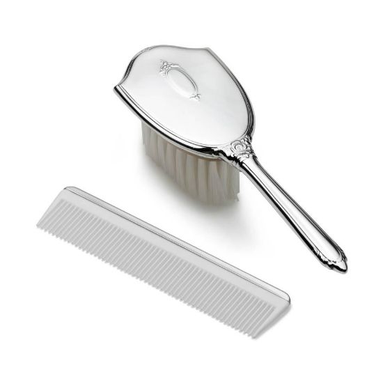 Picture of Empire Sterling Silver Girls Shield Design Brush & Comb Set
