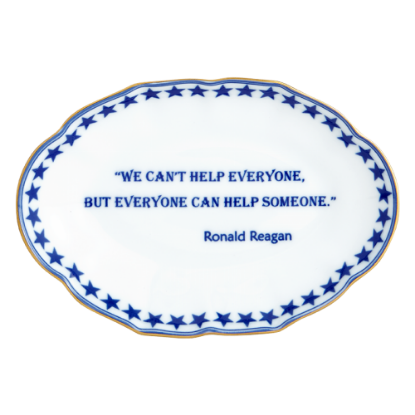 Picture of Mottahedeh 'We Can't Help Everyone, but We Can Help Someone. - Ronald Reagan' Ring Tray