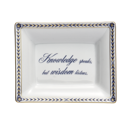 Picture of Mottahedeh 'Knowledge Speaks, but Wisdom Listens' Tray