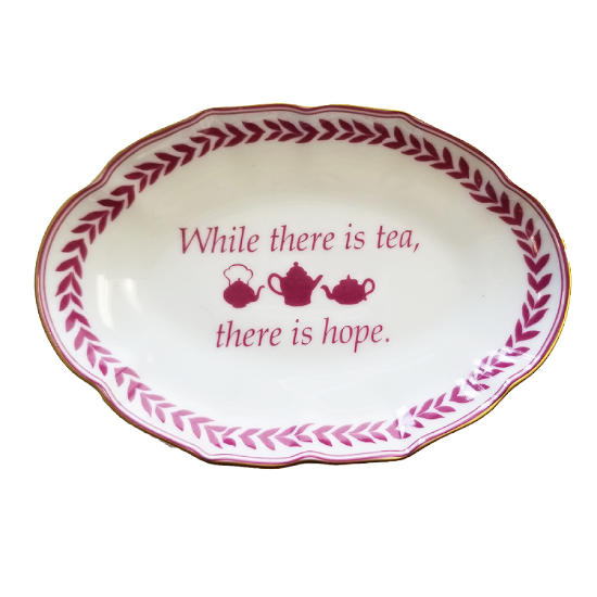 Picture of Mottahedeh 'While There is Tea, There is Hope' Ring Tray