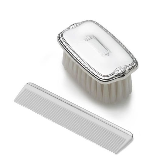 Picture of Empire Sterling Silver Boys Shield Design Military Brush & Comb Set