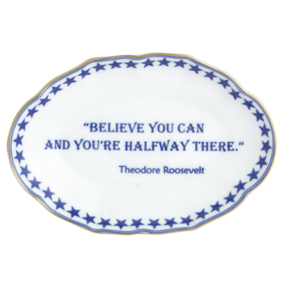 Picture of Mottahedeh 'Believe You Can and You're Halfway There. - Theodore Roosevelt' Ring Tray