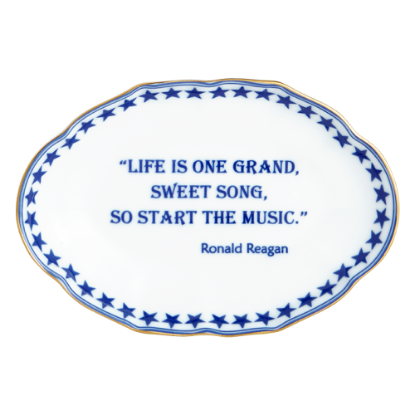 Picture of Mottahedeh 'Life is One Grand Sweet Song, So Start the Music. - Ronald Reagan' Ring Tray