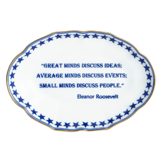 Picture of Mottahedeh 'Great Minds Discuss Ideas - Eleanor Roosevelt' Ring Tray