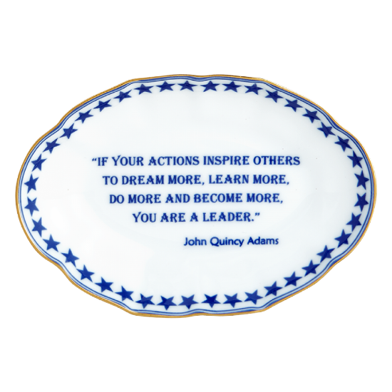 Picture of Mottahedeh 'If Your Actions Inspire Others - John Quincy Adams' Ring Tray
