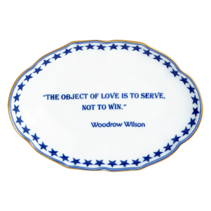 Picture of Mottahedeh 'The Object of Love is to Serve, Not to Win. - Woodrow Wilson' Ring Tray