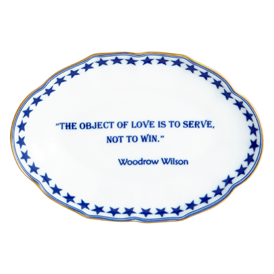 Picture of Mottahedeh 'The Object of Love is to Serve, Not to Win. - Woodrow Wilson' Ring Tray
