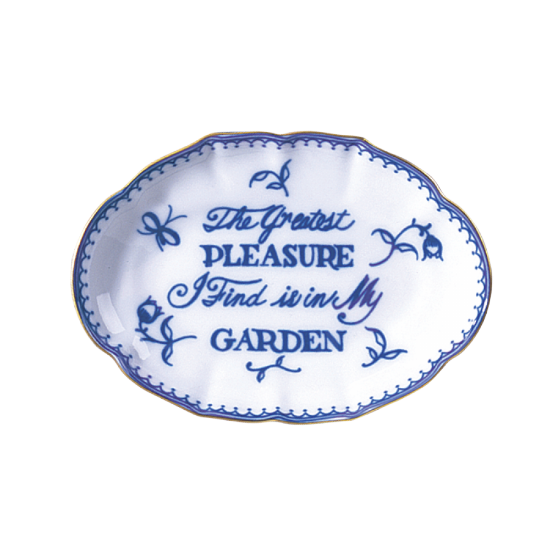 Picture of Mottahedeh 'The Greatest Pleasure I Find is in My Garden' Ring Tray