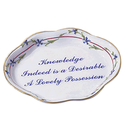 Picture of Mottahedeh 'Knowledge Indeed Is a Desirable a Lovely Possession' Ring Tray
