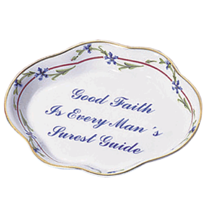 Picture of Mottahedeh 'Good Faith Is Every Man's Surest Guide' Ring Tray
