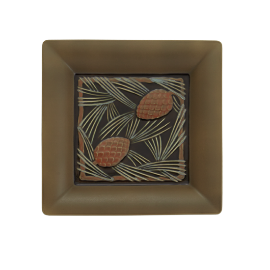 Picture of Rookwood for Mottahedeh 'Pinecone' Large Square Tray