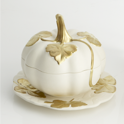 Picture of Mottahedeh 'Tony Duquette Collection' Decorative Melon Tureen & Stand