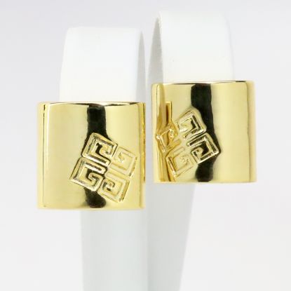 Picture of Vintage Givenchy Gold Tone Square Clip-On Earrings with Off-Set Logo