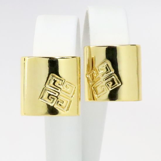 Picture of Vintage Givenchy Gold Tone Square Clip-On Earrings with Off-Set Logo