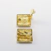 Picture of Vintage Givenchy Gold Tone Square Clip-On Earrings with Off-Set Logo