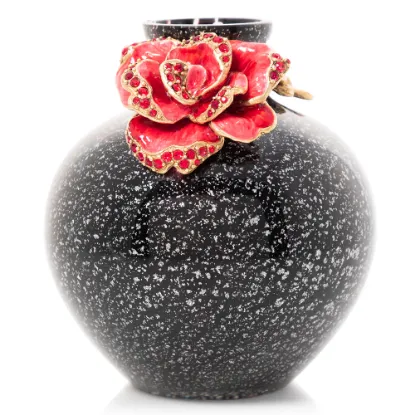 Picture of Jay Strongwater Ayla Small Night Bloom Rose Vase