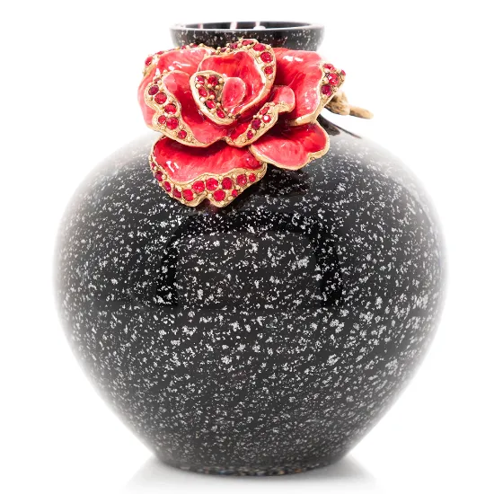 Picture of Jay Strongwater Ayla Small Night Bloom Rose Vase