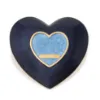 Picture of Jay Strongwater Aria Floral Heart Trinket Tray - Delft Blue