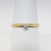 Picture of Vintage 10k Yellow Gold & Diamond Solitaire Engagement Ring with Milgrain Detailing