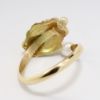 Picture of Custom 14k Yellow Gold, Diamond & Pearl Art Nouveau Woman's Face Bypass Ring